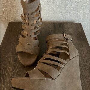 Guess Brown Suede Wedges